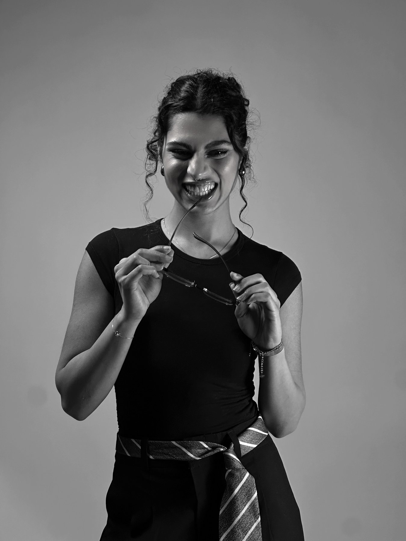 Layan Jaberi, studio portrait, personality moment